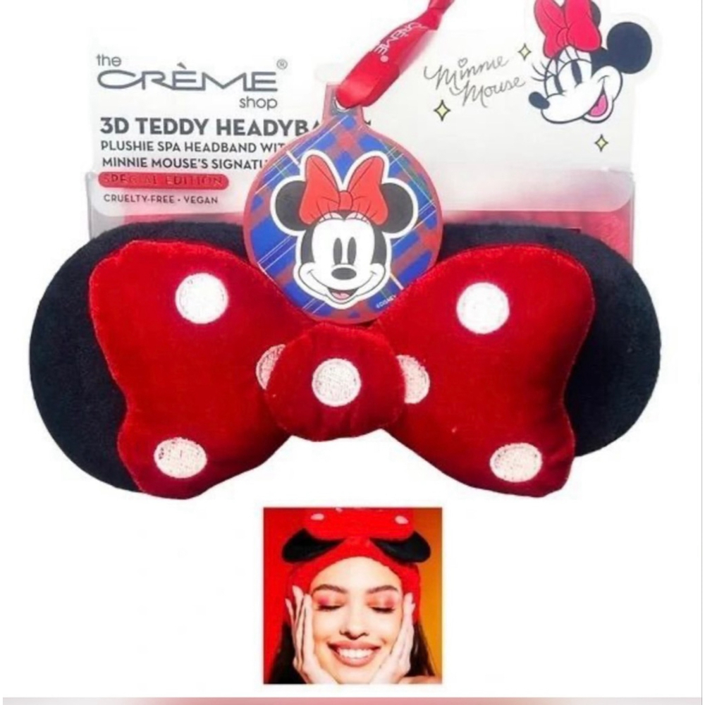 Minnie Mouse Spa Headband One Size Red Black